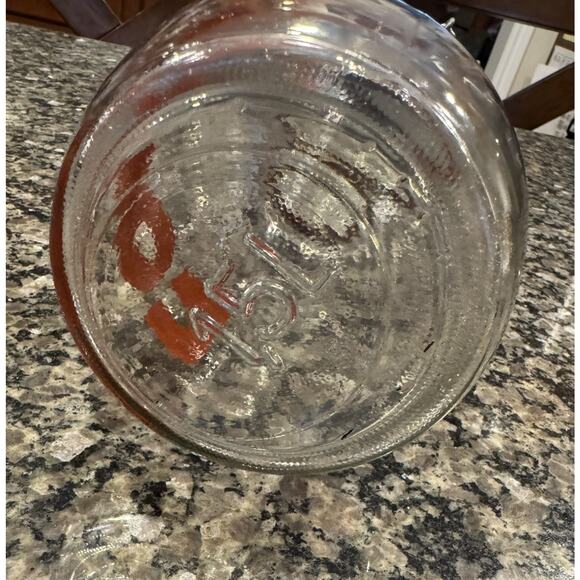 Vintage Clear Glass Jar Canister Coffee Spell Out MCM Retro Font Mid Century - Picture 8 of 13